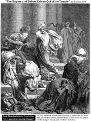 Gustave Doré Wypędzenie kupców ze świątyni Gustave Doré Wypędzenie kupców ze świątyni