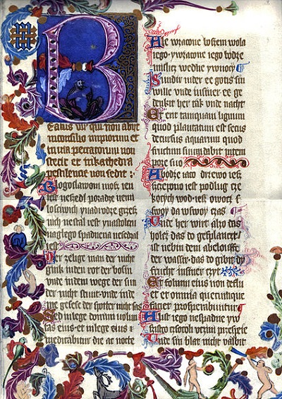 Karta z Psałterza Floriańskiego Psalm 1