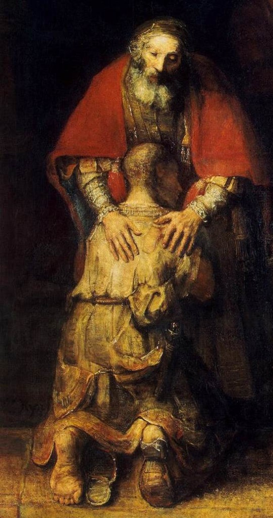 Rembrandt Powrót syna marnotrawnego (detal)