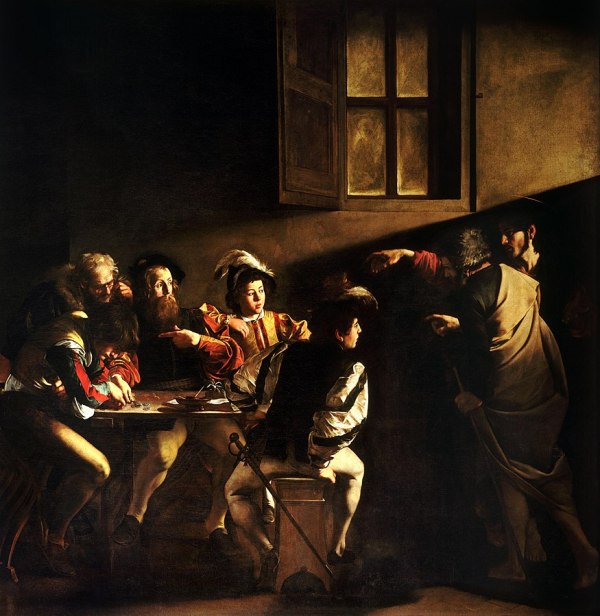 Caravaggo Powołanie świętego Mateusza